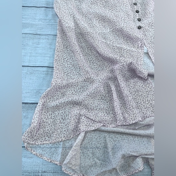 Boutique Brand Cheetah Print Button Down High Waist High Low Hem Maxi Skirt 💗 - Picture 6 of 16